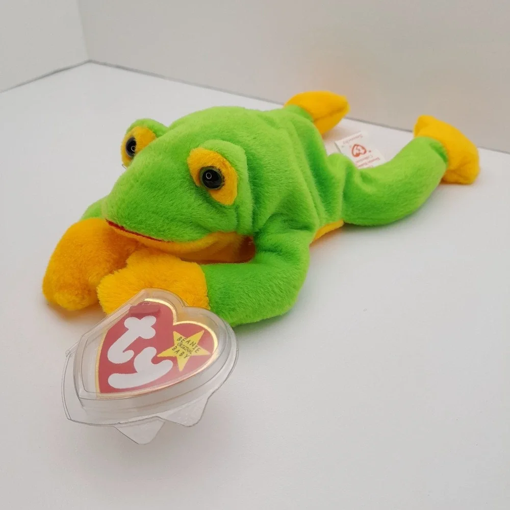 Ty Beanie Baby - SMOOCHY the Frog (8 Inch) NEW MWMTs Plush Stuffed Animal Toy